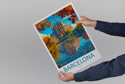 Barcelona Travel Print Wall Art Barcelona Wall Hanging Home Décor Barcelona Gift Art Lovers Spain Art Lover Gift Barcelona Print Spain Art