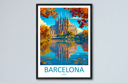 Barcelona Travel Print Wall Art Barcelona Wall Hanging Home Décor Barcelona Gift Art Lovers Spain Art Lover Gift Barcelona Print Spain Art