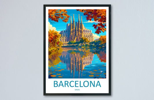 Barcelona Travel Print Wall Art Barcelona Wall Hanging Home Décor Barcelona Gift Art Lovers Spain Art Lover Gift Barcelona Print Spain Art