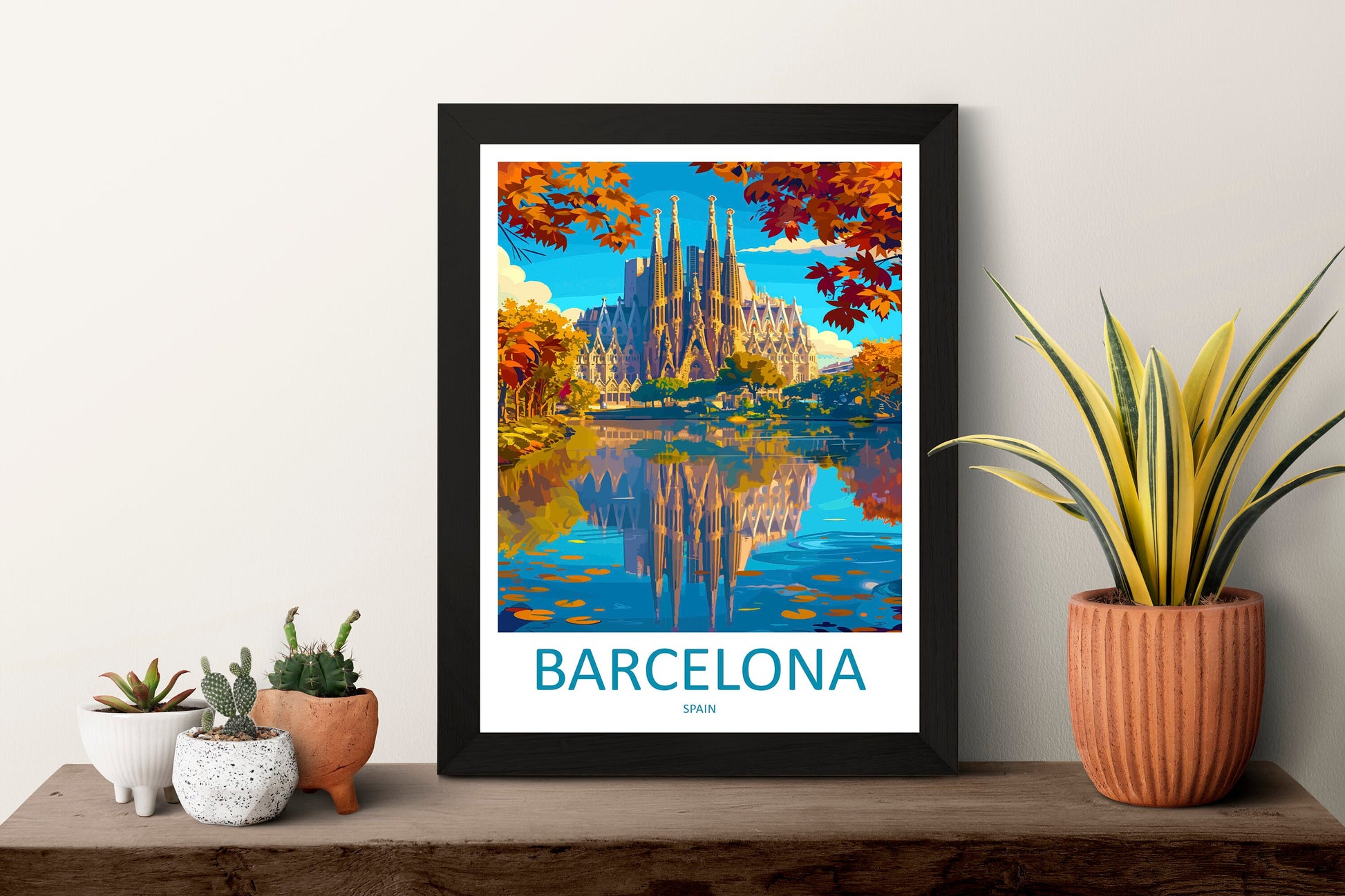 Barcelona Travel Print Wall Art Barcelona Wall Hanging Home Décor Barcelona Gift Art Lovers Spain Art Lover Gift Barcelona Print Spain Art