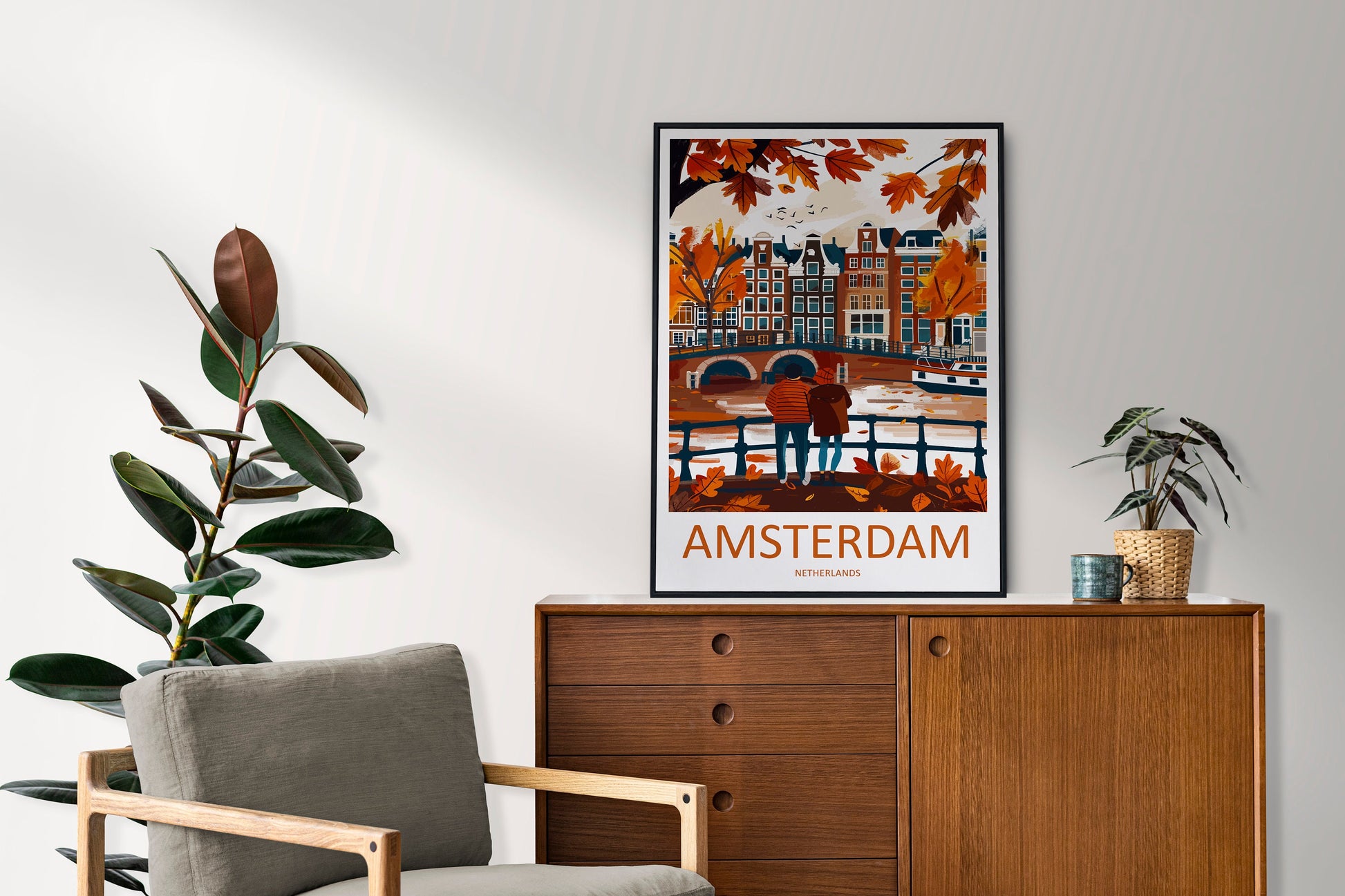 Amsterdam Travel Print Wall Art Amsterdam Wall Hanging Home Décor Amsterdam Gift Art Lovers Netherlands Art Lover Gift Amsterdam Decor