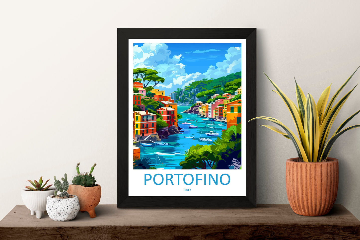 Portofino Travel Print Wall Art Portofino Wall Hanging Home Décor Portofino Gift Art Lovers Italy Art Lover Gift Portofino Print Portofino