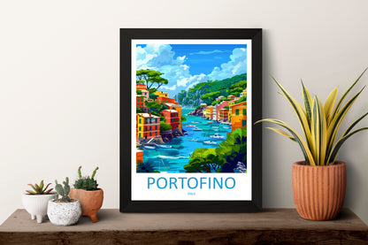 Portofino Travel Print Wall Art Portofino Wall Hanging Home Décor Portofino Gift Art Lovers Italy Art Lover Gift Portofino Print Portofino