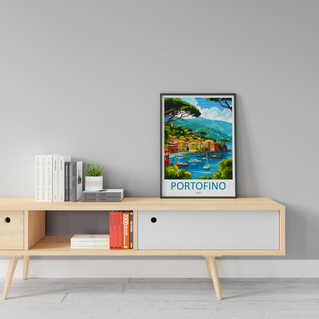Portofino Travel Print Wall Art Portofino Wall Hanging Home Décor Portofino Gift Art Lovers Italy Art Lover Gift Portofino Print Portofino