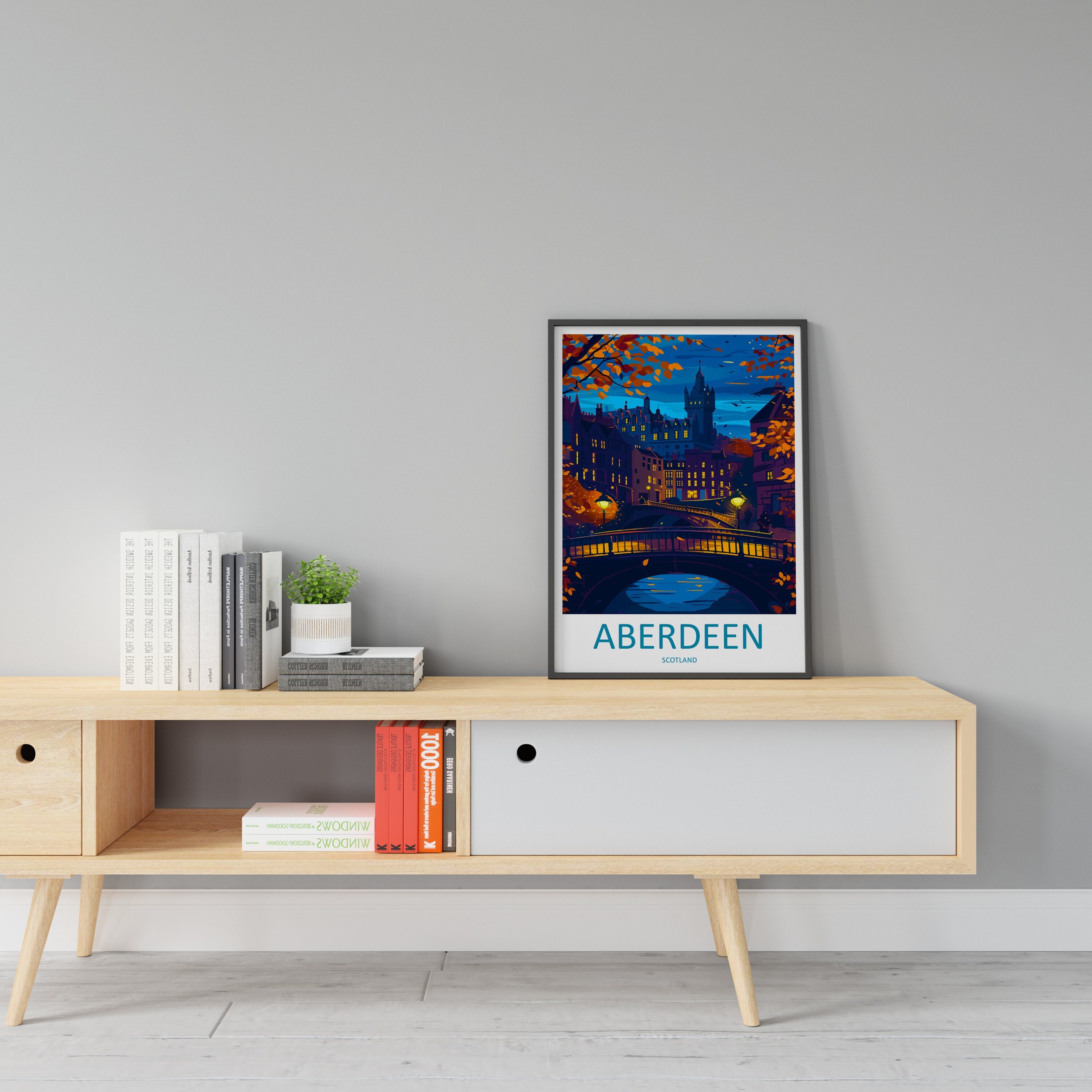 Aberdeen Print Aberdeen Home Décor Scotland City Art Print Aberdeen Wall Art for Scotland Enthusiast Gift Wall Hanging Aberdeen Cityscape