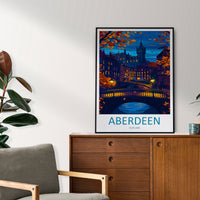 Aberdeen Print Aberdeen Home Décor Scotland City Art Print Aberdeen Wall Art for Scotland Enthusiast Gift Wall Hanging Aberdeen Cityscape