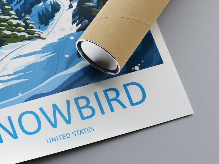Snowbird Travel Print Wall Art Snowbird Wall Hanging Home Décor Snowbird Gift Art Lovers Ski Art Lover Gift Snowbird Print Skiing Print