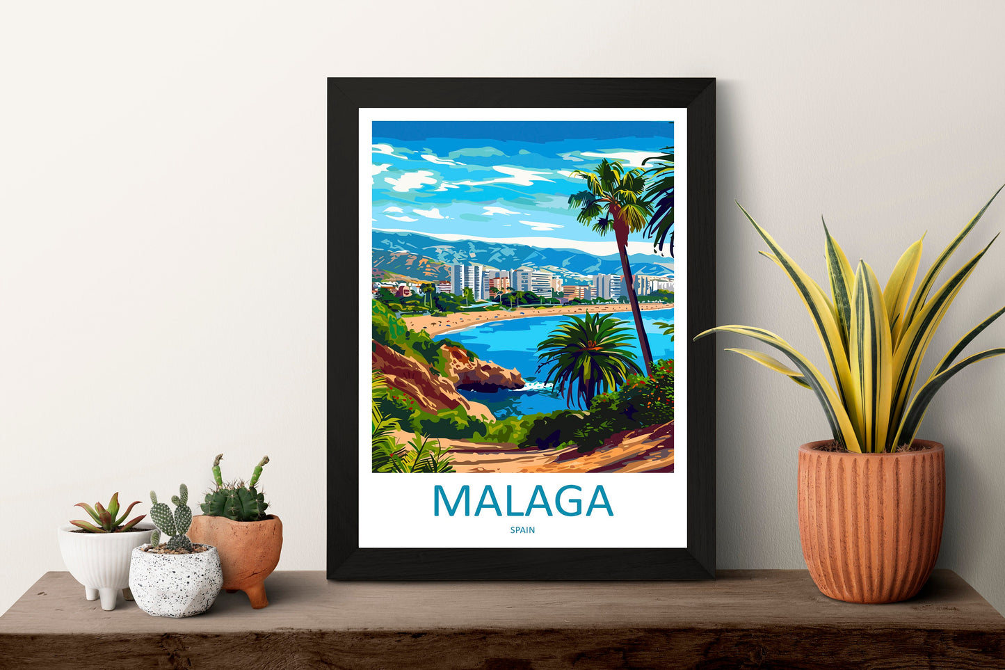 Malaga Travel Print Wall Art Malaga Wall Hanging Home Décor Malaga Gift Art Lovers Spain Art Lover Gift Malaga Wall Décor Malaga Spain Decor