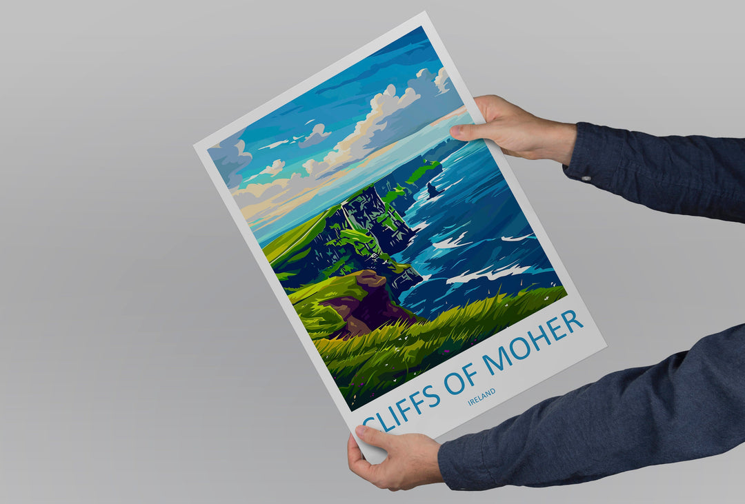 Cliffs of Moher Print Cliffs of Moher Home Décor Landscape Art Print Cliffs of Moher Wall Art for Ireland Enthusiast Gift Wall Hanging Art