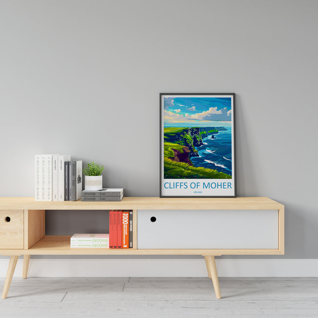 Cliffs of Moher Print Cliffs of Moher Home Décor Landscape Art Print Cliffs of Moher Wall Art for Ireland Enthusiast Gift Wall Hanging Art