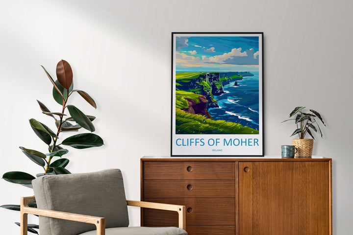 Cliffs of Moher Print Cliffs of Moher Home Décor Landscape Art Print Cliffs of Moher Wall Art for Ireland Enthusiast Gift Wall Hanging Art