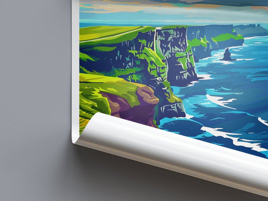 Cliffs of Moher Print Cliffs of Moher Home Décor Landscape Art Print Cliffs of Moher Wall Art for Ireland Enthusiast Gift Wall Hanging Art