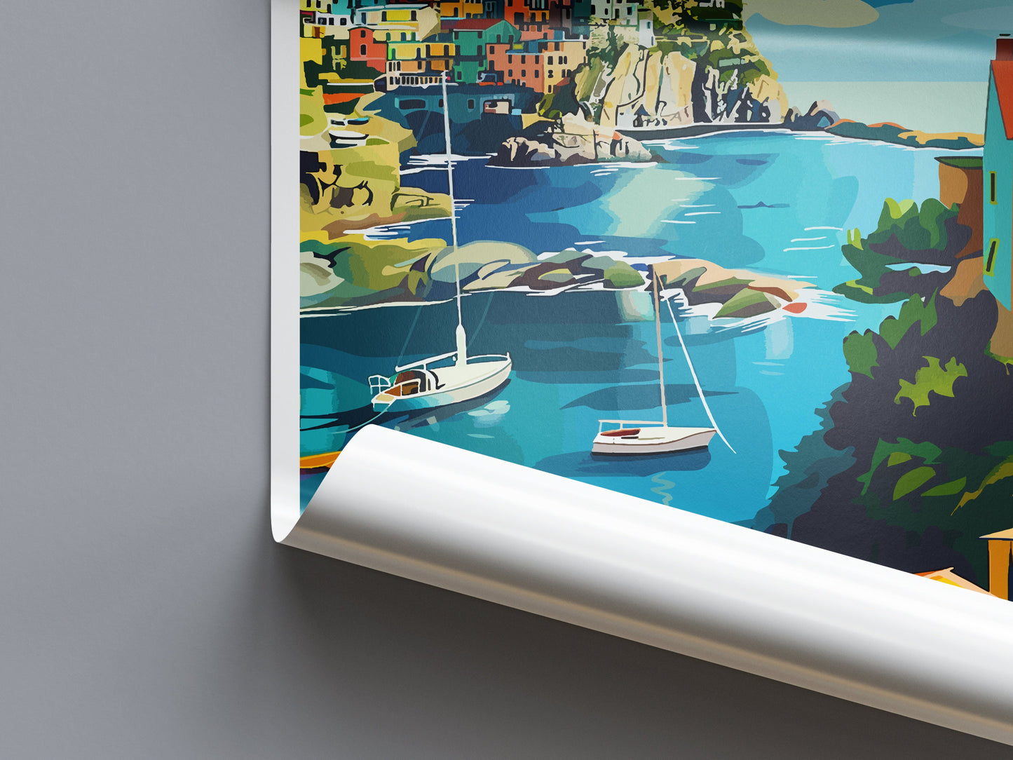 Cinque Terre Travel Print Wall Art Cinque Terre Italy Wall Hanging Home Decoration Cinque Terre Gift Art Lovers Wall Art Print Patmos Italy