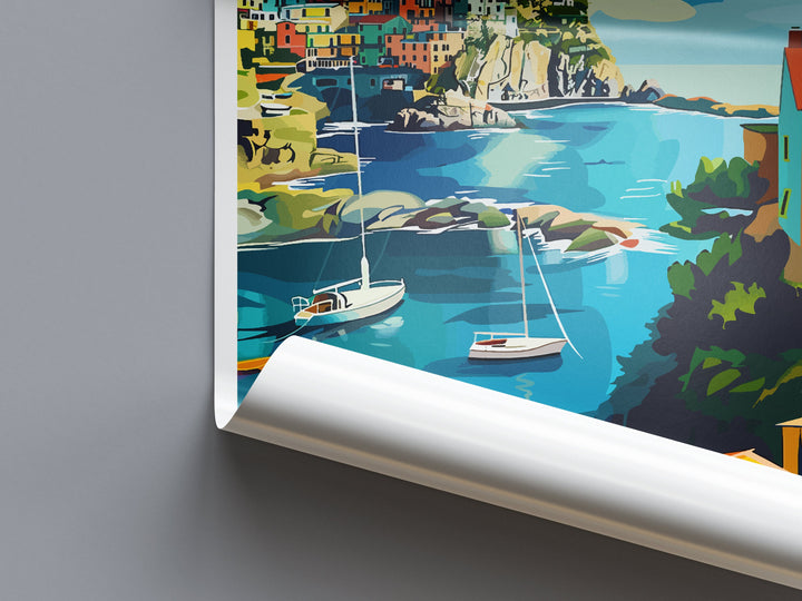 Cinque Terre Travel Print Wall Art Cinque Terre Italy Wall Hanging Home Decoration Cinque Terre Gift Art Lovers Wall Art Print Patmos Italy