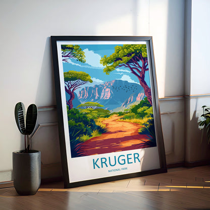 Kruger National Park Travel Print Wall Art Kruger National Park Wall Hanging Home Décor Kruger National Park Gift Art Lovers South Africa
