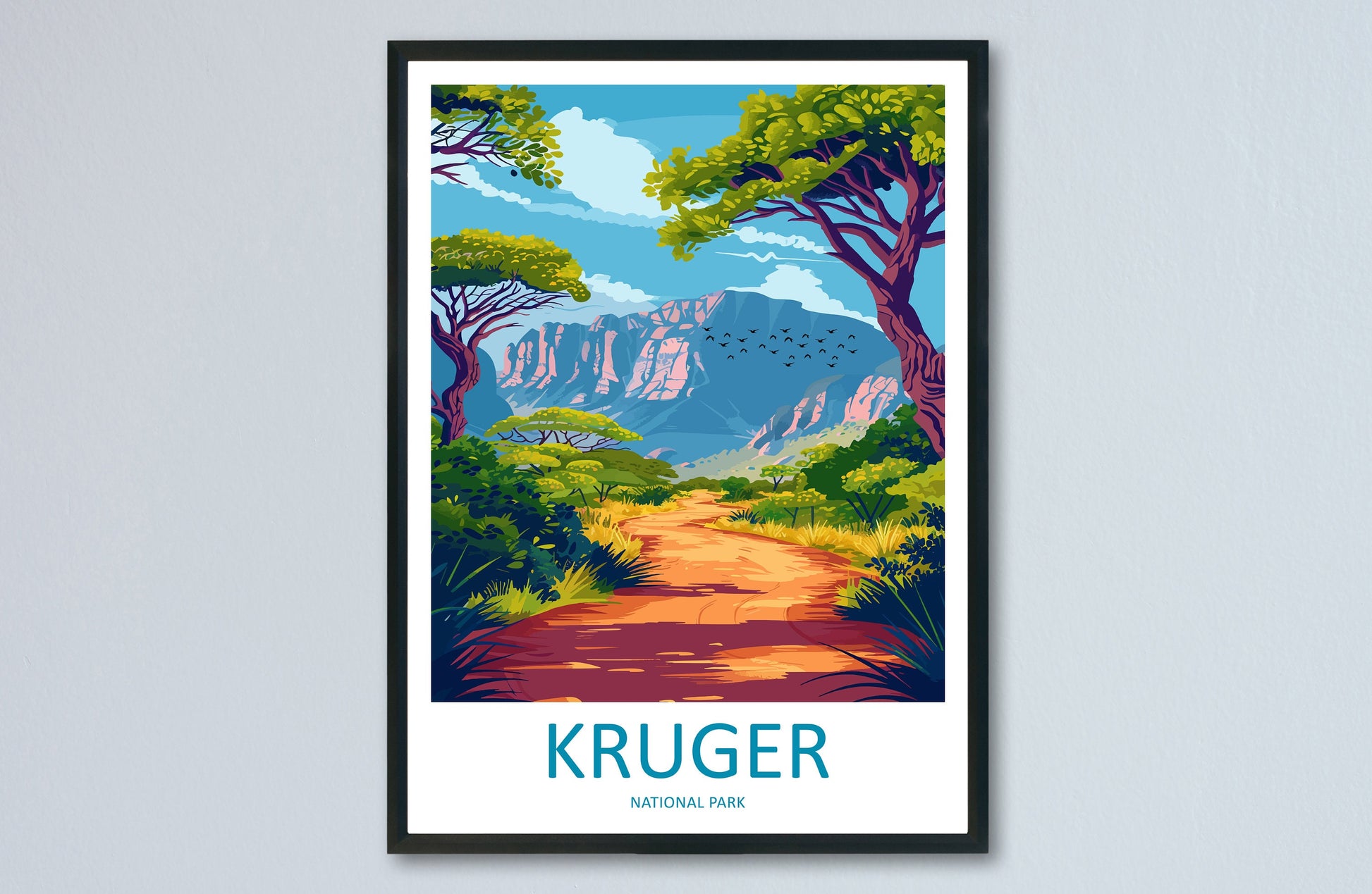 Kruger National Park Travel Print Wall Art Kruger National Park Wall Hanging Home Décor Kruger National Park Gift Art Lovers South Africa