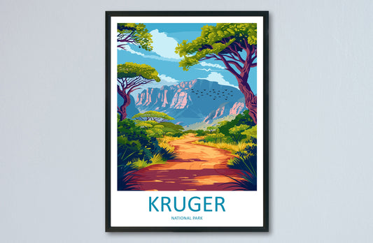 Kruger National Park Travel Print Wall Art Kruger National Park Wall Hanging Home Décor Kruger National Park Gift Art Lovers South Africa