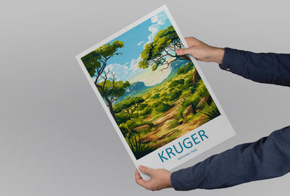 Kruger National Park Travel Print Wall Art Kruger National Park Wall Hanging Home Décor Kruger National Park Gift Art Lovers South Africa