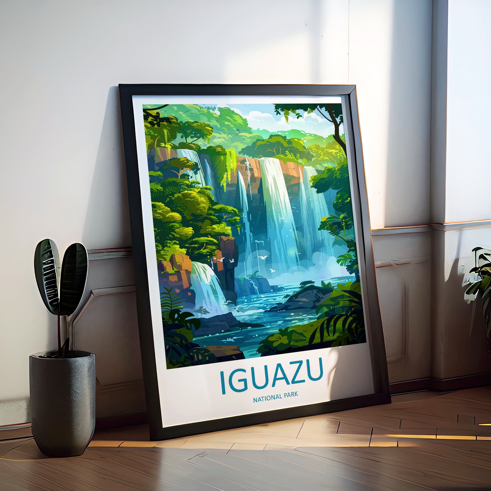 Iguazu Falls Travel Print Wall Art Iguazu Falls Wall Hanging Home Decor Iguazu Falls Gift Art Lovers Wall Art Print Art Iguazu Falls Art
