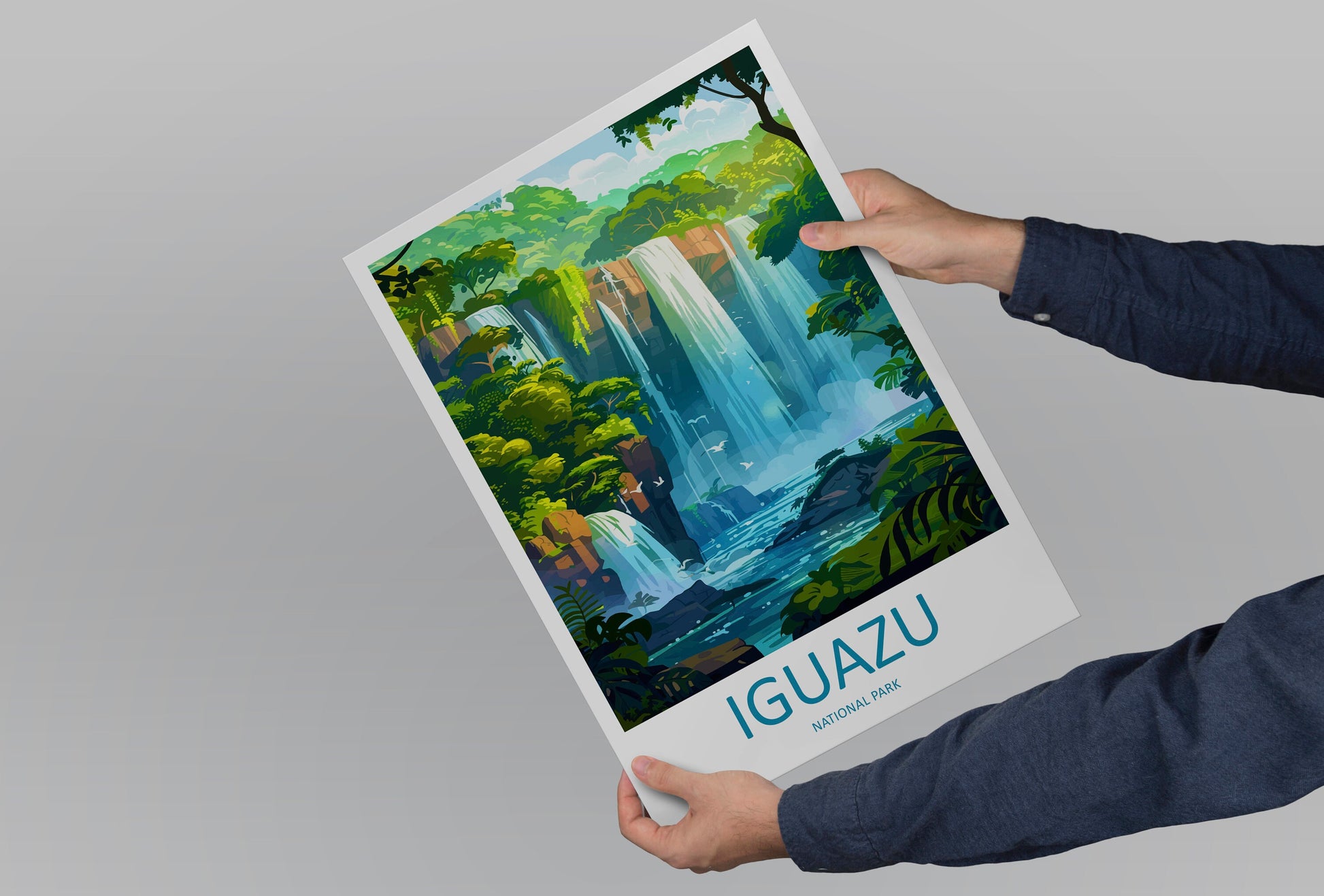 Iguazu Falls Travel Print Wall Art Iguazu Falls Wall Hanging Home Decor Iguazu Falls Gift Art Lovers Wall Art Print Art Iguazu Falls Art