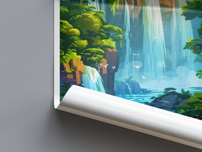 Iguazu Falls Travel Print Wall Art Iguazu Falls Wall Hanging Home Decor Iguazu Falls Gift Art Lovers Wall Art Print Art Iguazu Falls Art