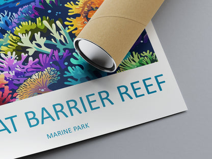 Great Barrier Reef Travel Print Wall Art Great Barrier Reef Wall Hanging Home Décor Great Barrier Reef Gift Art Lovers Wall Art Australia