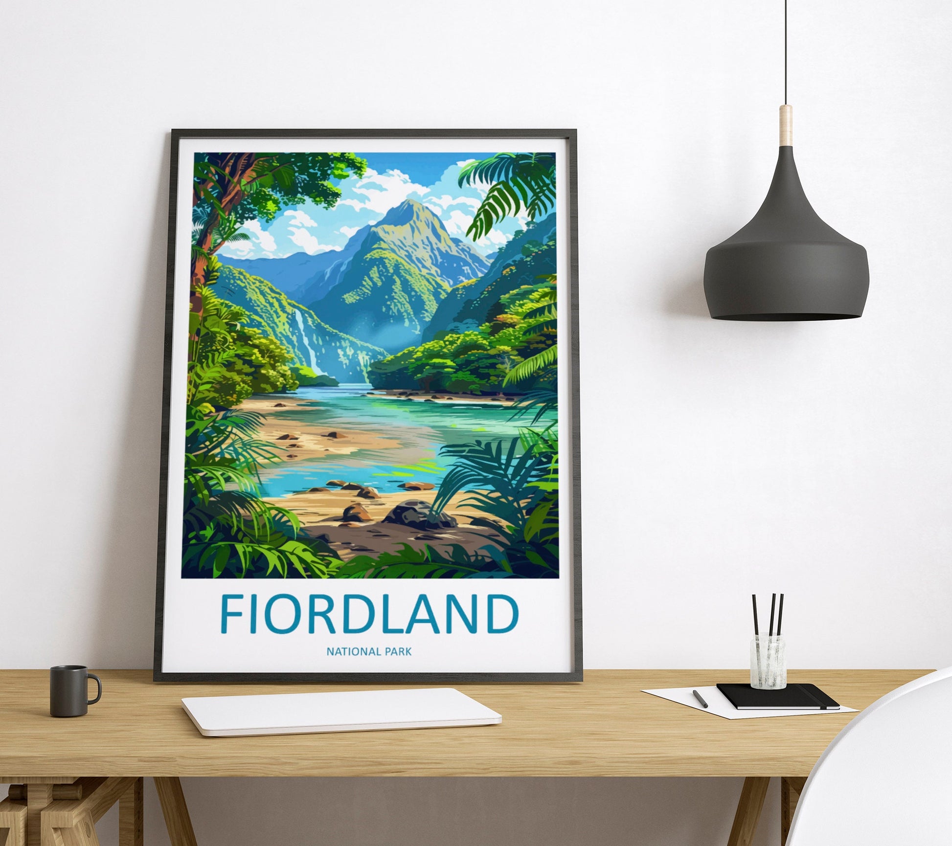 Fiordland Travel Print Wall Art Fiordland Wall Hanging Home Décor Fiordland Gift Art Lovers New Zealand Art Lover Gift Print Fiordland