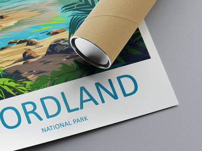 Fiordland Travel Print Wall Art Fiordland Wall Hanging Home Décor Fiordland Gift Art Lovers New Zealand Art Lover Gift Print Fiordland
