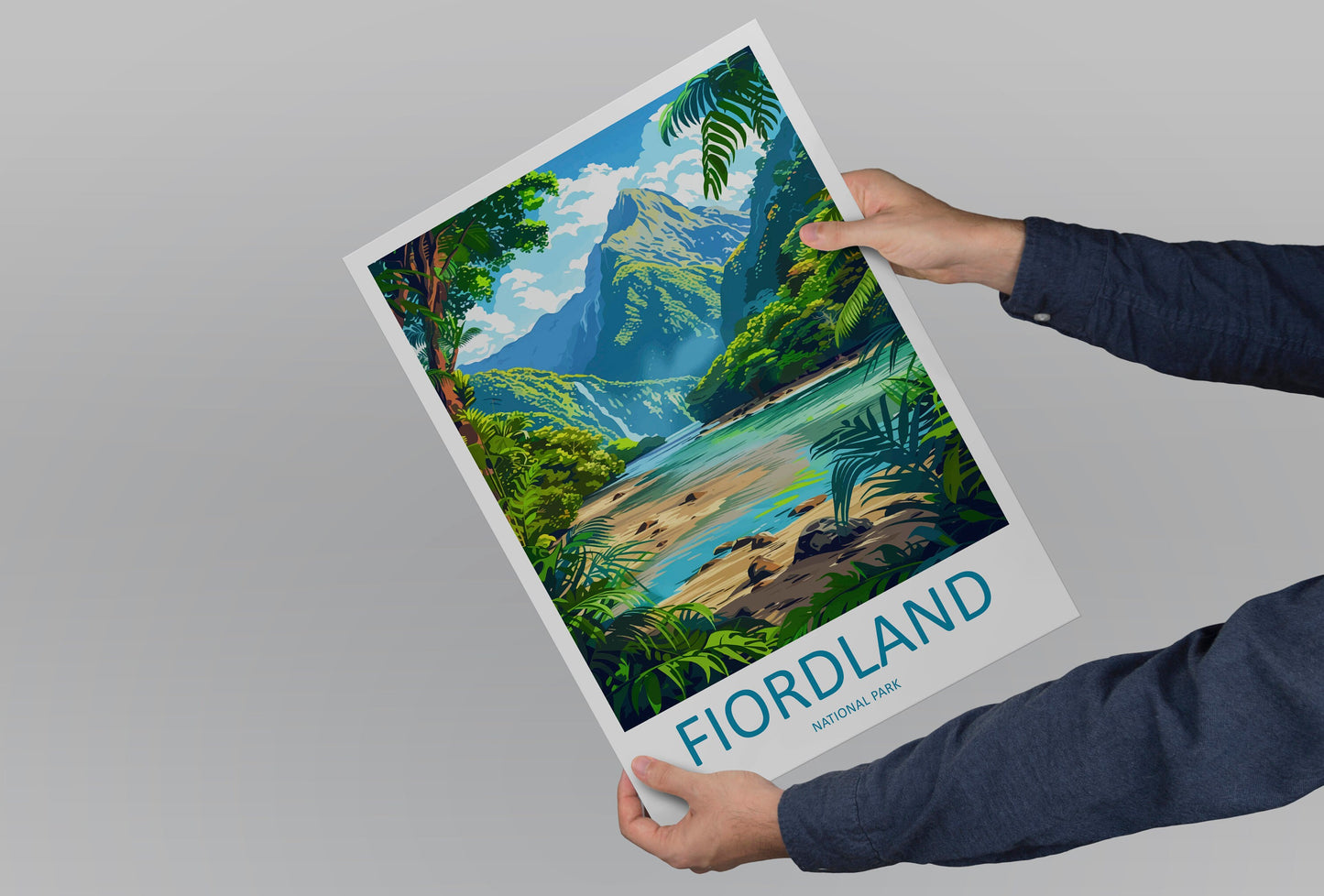 Fiordland Travel Print Wall Art Fiordland Wall Hanging Home Décor Fiordland Gift Art Lovers New Zealand Art Lover Gift Print Fiordland