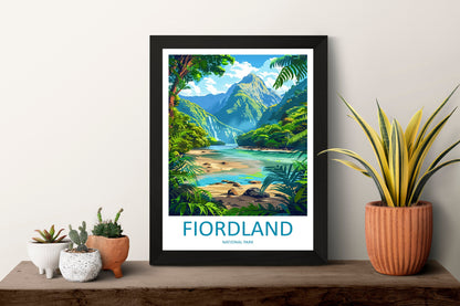 Fiordland Travel Print Wall Art Fiordland Wall Hanging Home Décor Fiordland Gift Art Lovers New Zealand Art Lover Gift Print Fiordland