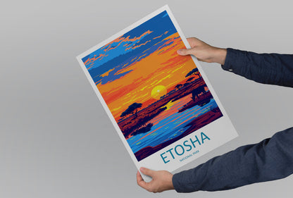 Etosha National Park Travel Print Wall Art Etosha National Park Wall Hanging Home Décor Etosha National Park Gift Art Loversv Africa
