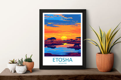 Etosha National Park Travel Print Wall Art Etosha National Park Wall Hanging Home Décor Etosha National Park Gift Art Loversv Africa