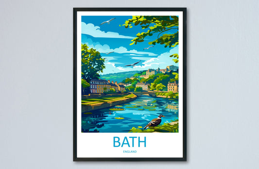 Bath Travel Print Wall Art Bath Wall Hanging Home Décor Bath Gift Art Lovers England Art Lover Gift Bath City England Travel Art Gift