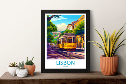 Lisbon Travel Print Wall Art Lisbon Wall Hanging Home Décor Lisbon Gift Art Lovers Portugal Art Lover Gift Lisbon Poster