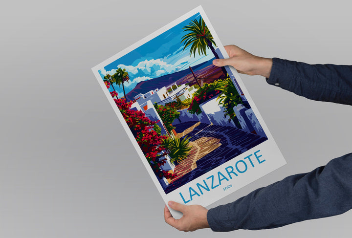 Lanzarote Travel Print Wall Art Lanzarote Wall Hanging Home Décor Lanzarote Gift Art Lovers Spain Art Lover Gift Lanzarote Wall Décor