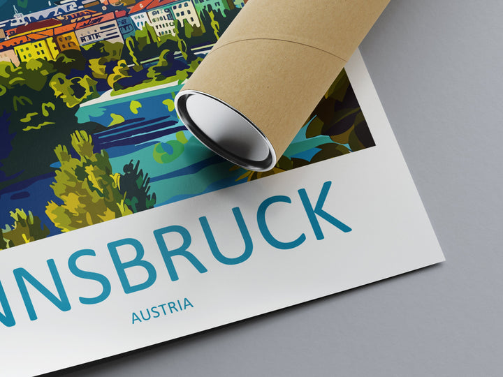 Innsbruck Print Innsbruck Home Decor Landscape Art Print Innsbruck Wall Art for Austria Enthusiast Gift Wall Hanging Innsbruck Austria Print