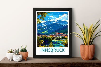 Innsbruck Print Innsbruck Home Decor Landscape Art Print Innsbruck Wall Art for Austria Enthusiast Gift Wall Hanging Innsbruck Austria Print