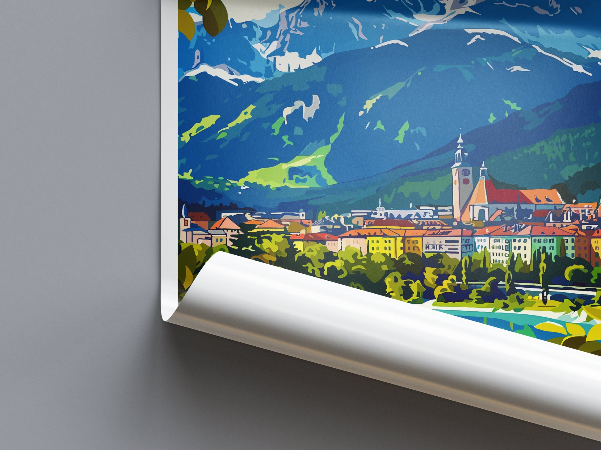 Innsbruck Print Innsbruck Home Decor Landscape Art Print Innsbruck Wall Art for Austria Enthusiast Gift Wall Hanging Innsbruck Austria Print