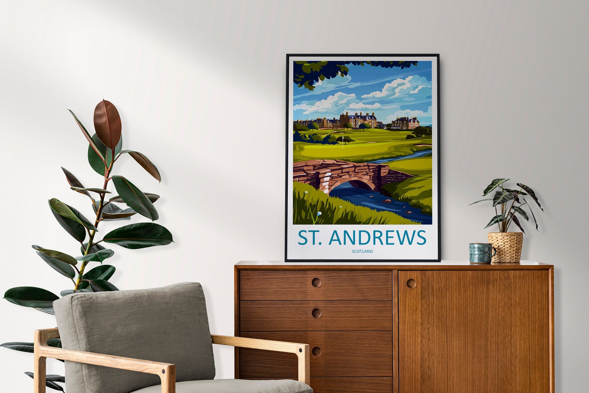 St Andrews Golf Course Travel Print Wall Art St Andrews Wall Hanging Home Décor St Andrews Gift Art Lovers Scotland Art Lover Gift St Andrew