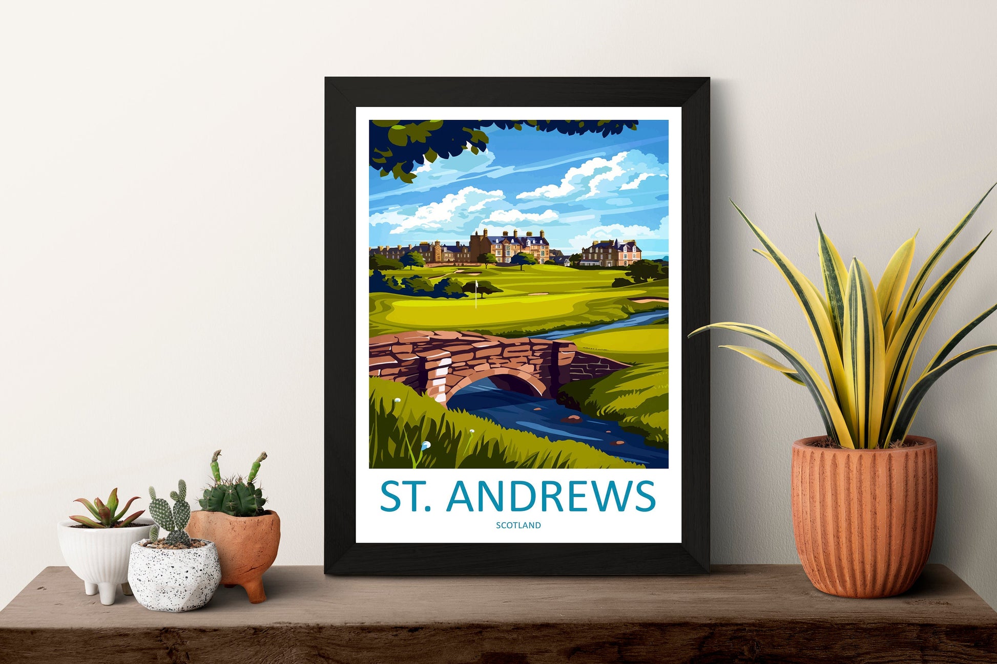 St Andrews Golf Course Travel Print Wall Art St Andrews Wall Hanging Home Décor St Andrews Gift Art Lovers Scotland Art Lover Gift St Andrew