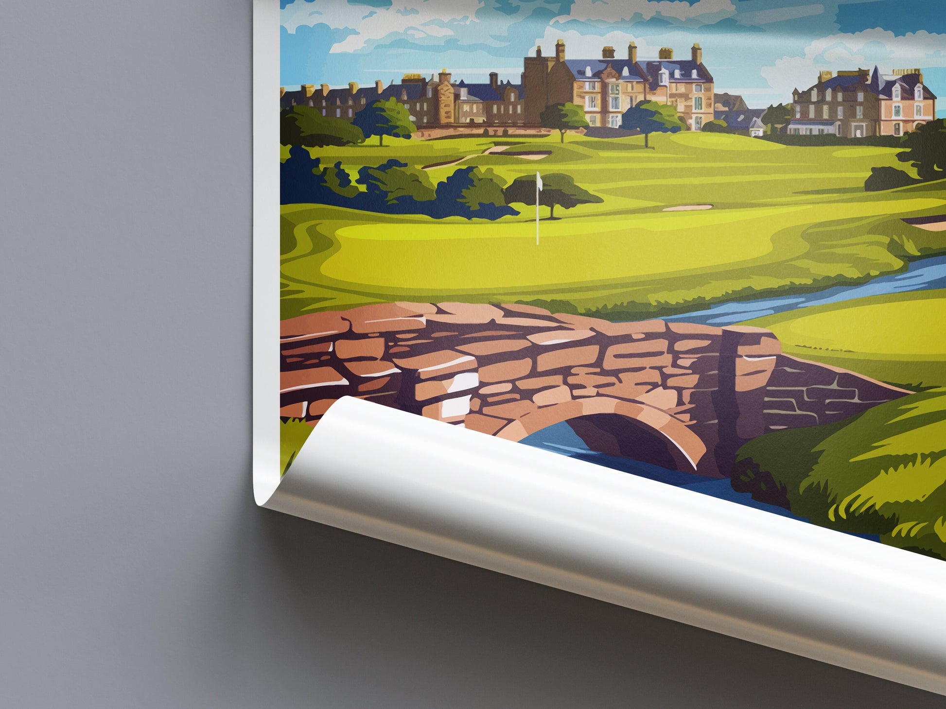 St Andrews Golf Course Travel Print Wall Art St Andrews Wall Hanging Home Décor St Andrews Gift Art Lovers Scotland Art Lover Gift St Andrew
