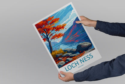 Loch Ness Print Loch Ness Home Décor Landscape Art Print Loch Ness Wall Art for Scotland Enthusiast Gift Wall Hanging Loch Ness Scotland Art