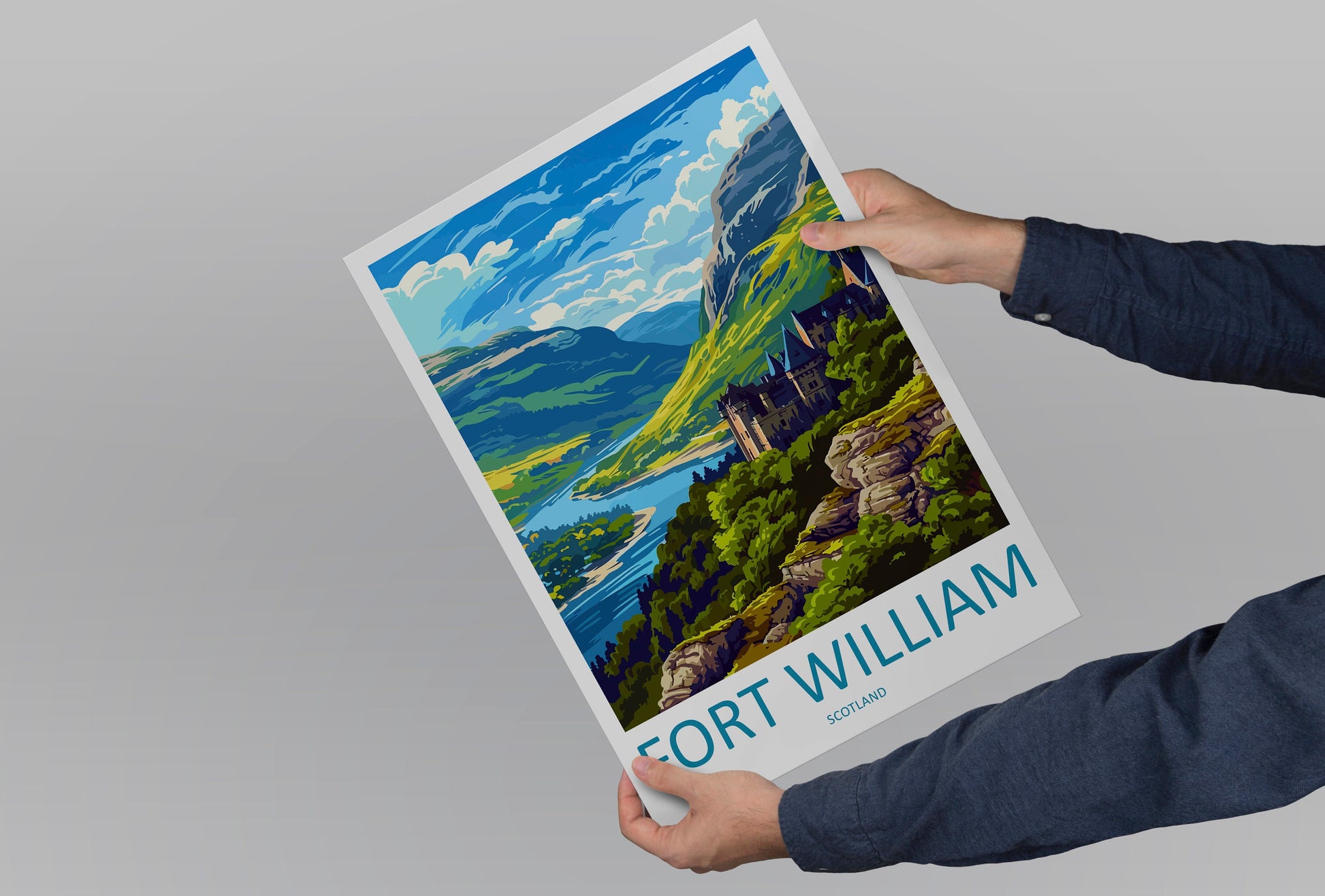 Fort William Travel Print Wall Art Fort William Wall Hanging Home Décor Fort William Gift Art Lovers Scotland Art Lover Gift Fort William
