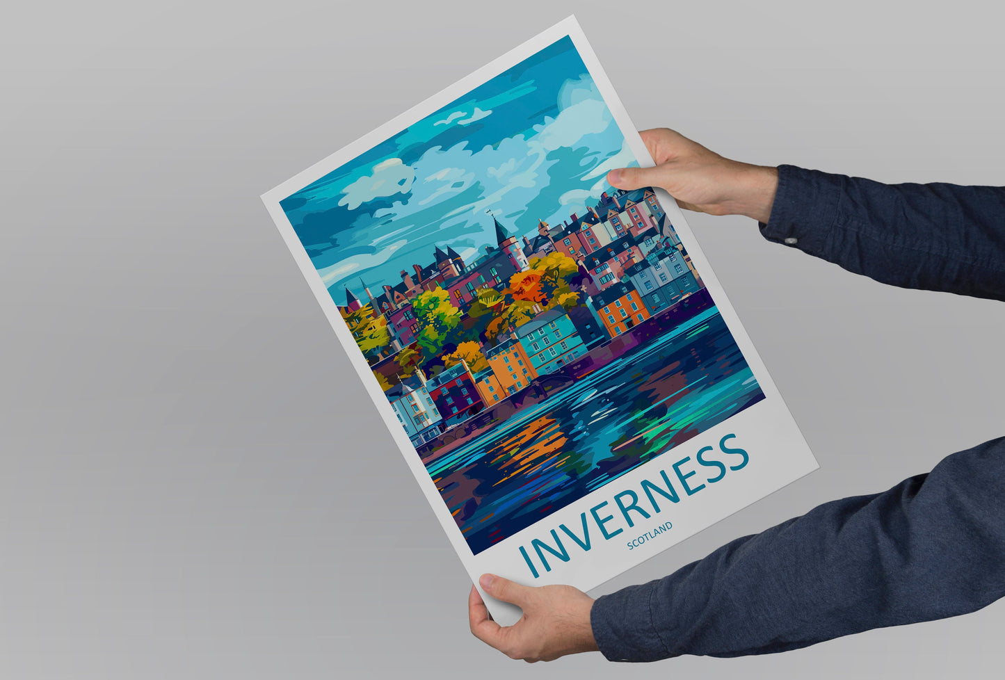 Inverness Cityscape Print Inverness Home Decor European City Art Print Inverness Wall Art Scotland Enthusiast Gift Wall Hanging Inverness