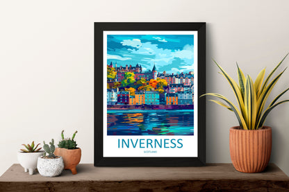 Inverness Cityscape Print Inverness Home Decor European City Art Print Inverness Wall Art Scotland Enthusiast Gift Wall Hanging Inverness