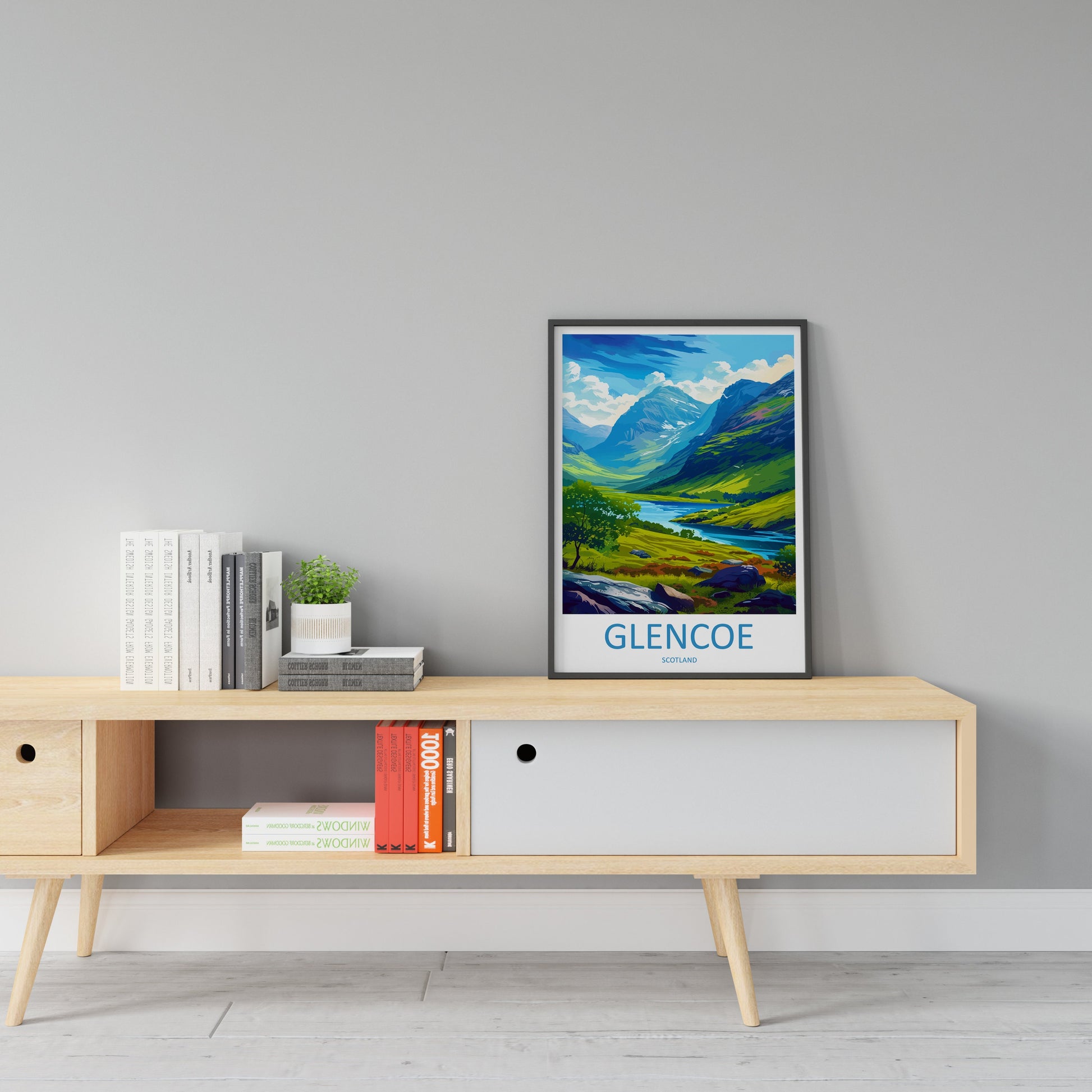 Glencoe Travel Print Wall Art Glencoe Wall Hanging Home Décor Glencoe Gift Art Lovers Scotland Art Lover Gift Glencoe Travel Artwork