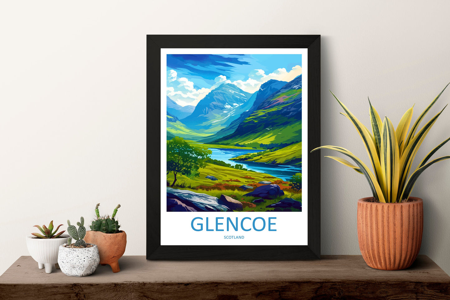 Glencoe Travel Print Wall Art Glencoe Wall Hanging Home Décor Glencoe Gift Art Lovers Scotland Art Lover Gift Glencoe Travel Artwork