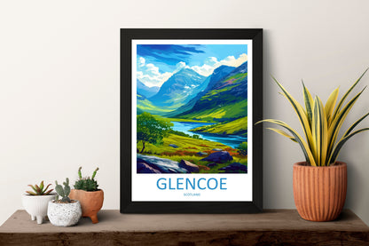 Glencoe Travel Print Wall Art Glencoe Wall Hanging Home Décor Glencoe Gift Art Lovers Scotland Art Lover Gift Glencoe Travel Artwork