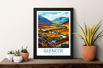 Glencoe Travel Print Wall Art Glencoe Wall Hanging Home Décor Glencoe Gift Art Lovers Scotland Art Lover Gift Glencoe Travel Artwork