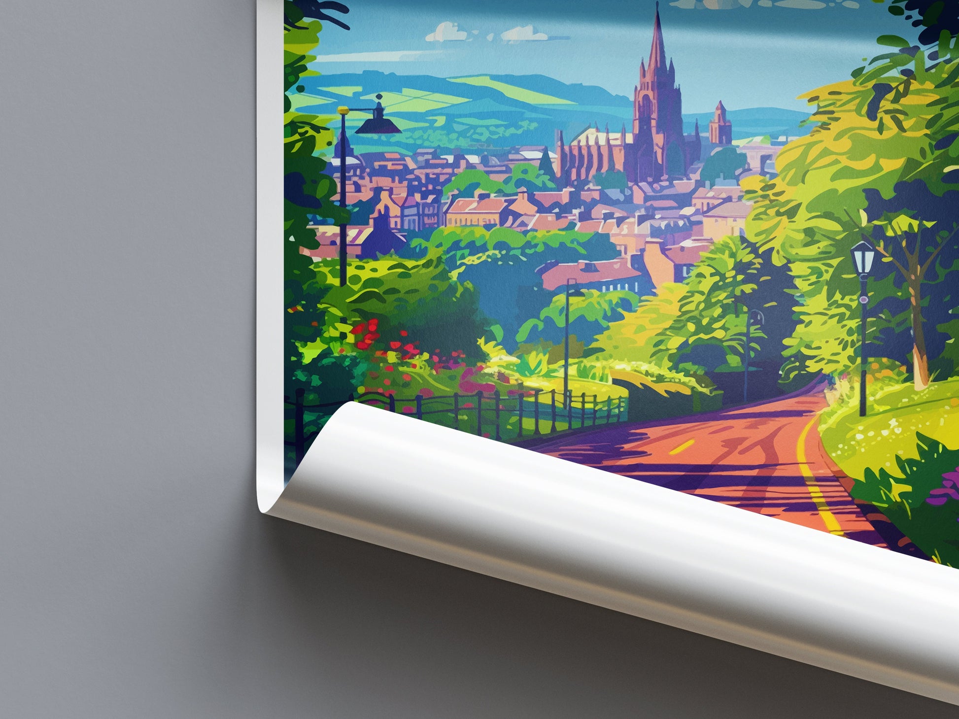 Glasgow Travel Print Wall Art Glasgow Wall Hanging Home Décor Glasgow Gift Art Lovers Scotland Art Lover Gift Glasgow Travel Artwork